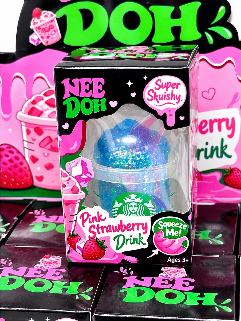 MINI Pink Drink Starbucks Sugar Squishy Cup BLUE